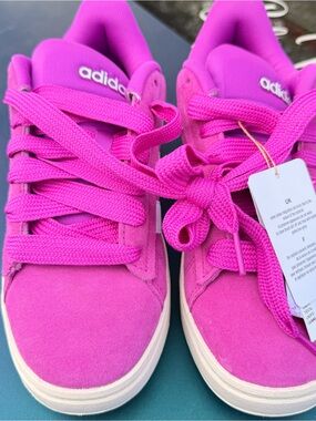 adidas Hot Pink Suede Low-Top Sneakers